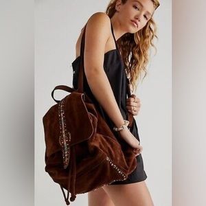 Free People Suede Sardona Backpack